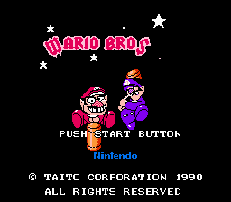 Wario Bros Title Screen